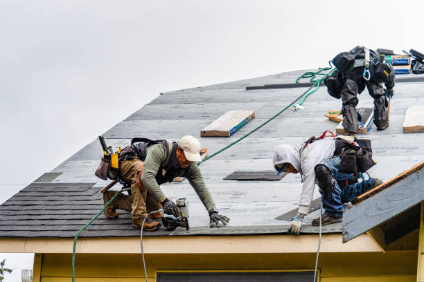 Professional Gutter Installation technician working in Shelby, NE